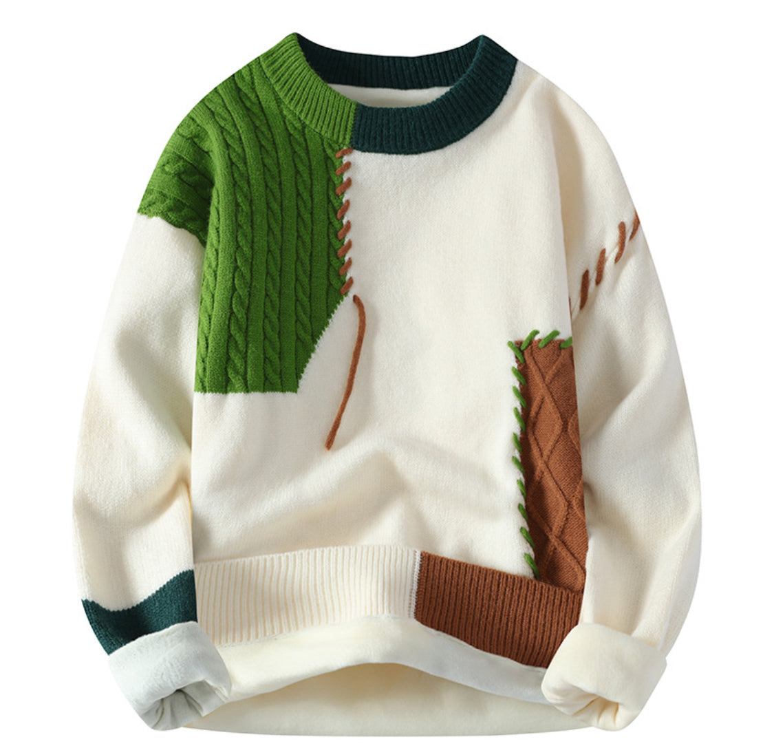 Switching contrasting sweater men's autumn - Update Avenue