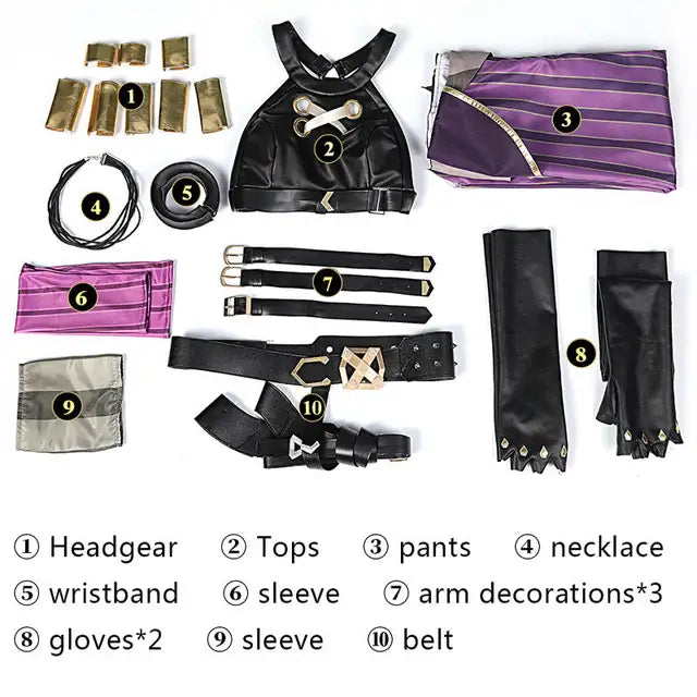 Game LOL Arcane Jinx Fullset Cosplay Costumes Halloween Carnival Clothes Sets