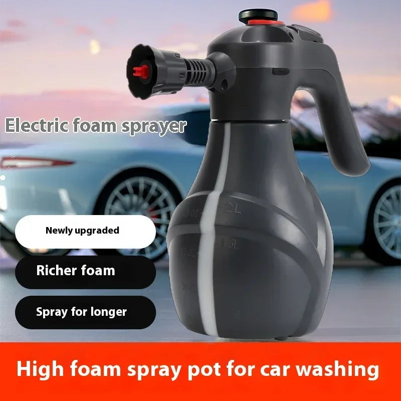 2L Electric Snow Foam Sprayer Professional Handheld Electric Foam Pot Pressure relief valve Snow Foam Lance For Car Wash