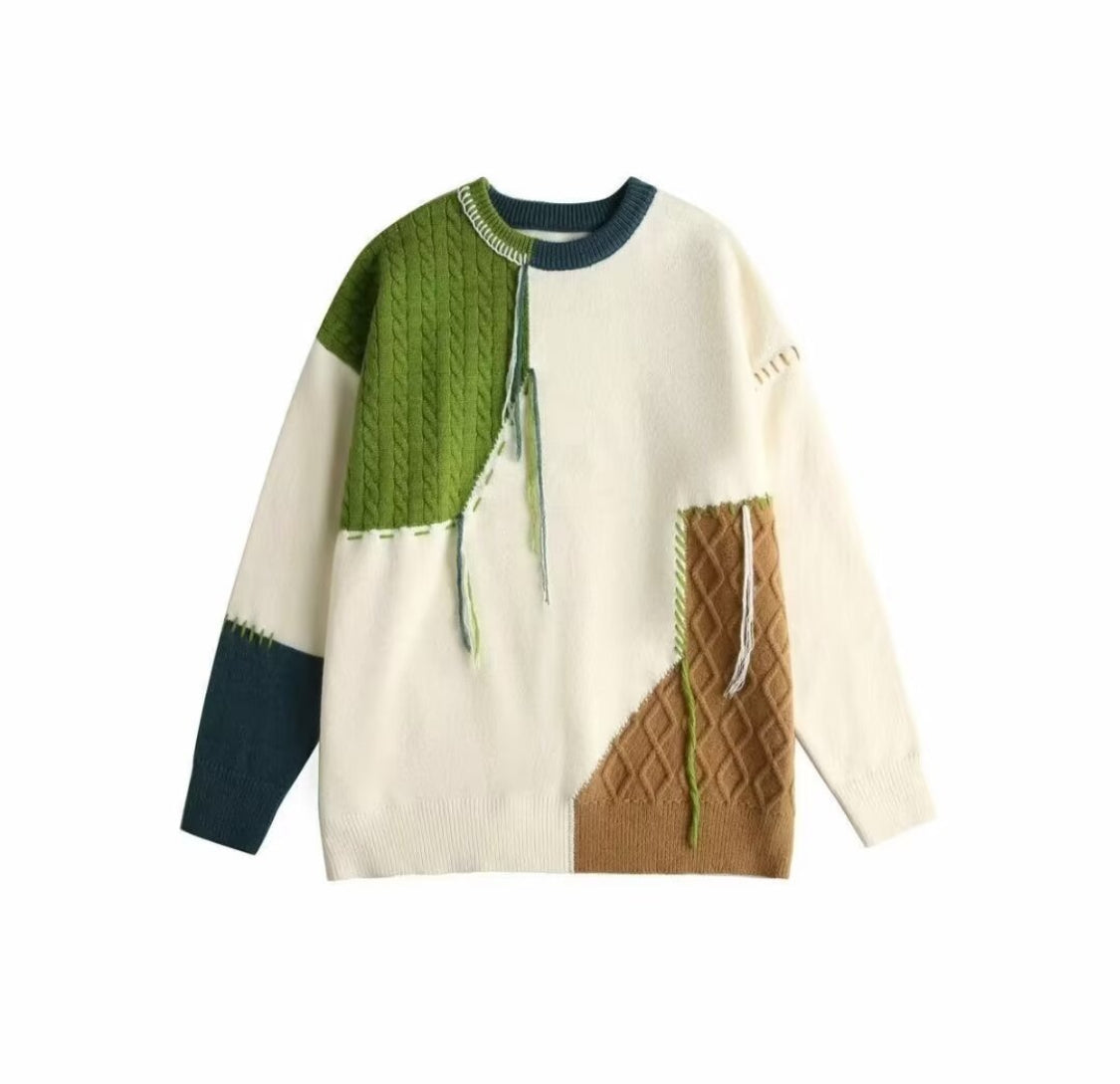 Switching contrasting sweater men's autumn - Update Avenue