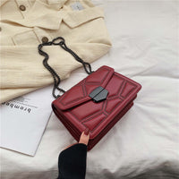 Thumbnail for Fashionable and minimalist crossbody bag, rivet single shoulder chain small square bag