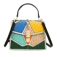 Thumbnail for Color blocking hand-held small square bag, versatile for women, single shoulder