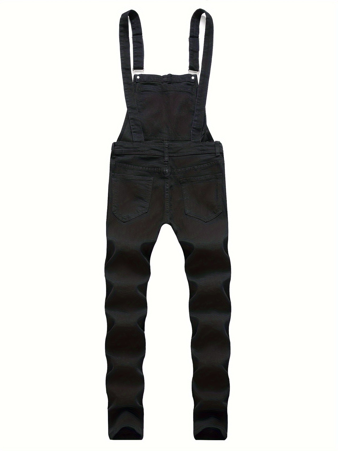 Men's Trendy Ripped Slim Fit Fashion Denim Suspender Bib Overalls, Men's Fashion Cargo Jumpsuit With Pockets For Outdoor - Update Avenue