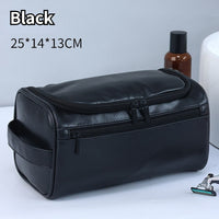 Thumbnail for Large capacity men's toiletries bag portable for outdoor use PU waterproof makeup bag minimalist business travel handbag