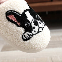 Thumbnail for Winter Home Slippers For Women Cute Cotton Slippers Embroidery Houseshoes Cozy Fluffy House Retro Shoes Indoor Slide Shoes