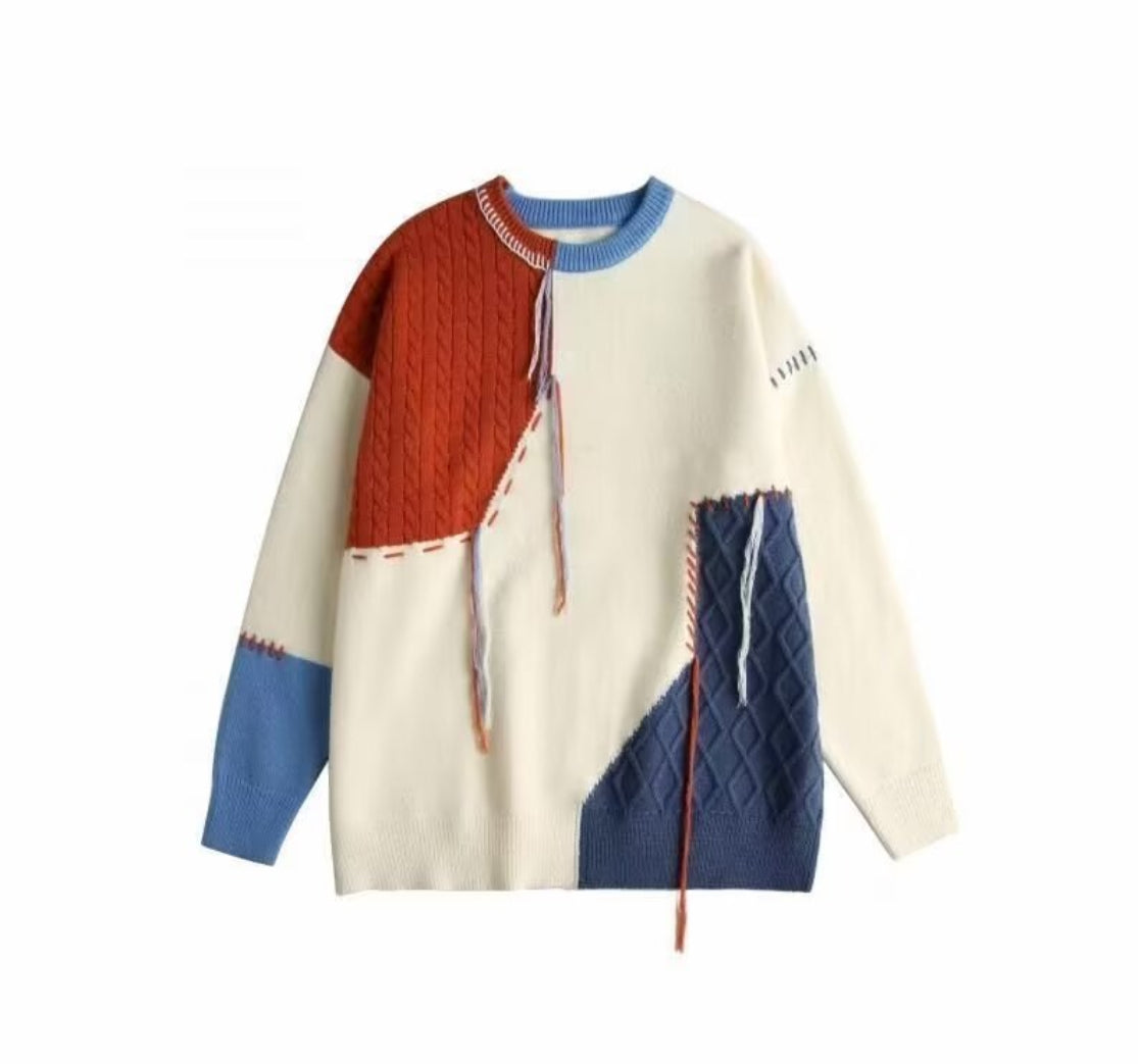 Switching contrasting sweater men's autumn - Update Avenue