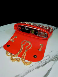 Thumbnail for Evening gown socialite diamond handbag with diamond inlaid chain cheongsam bag crossbody