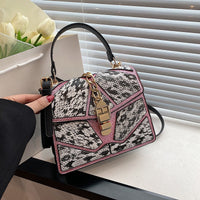 Thumbnail for Color blocking hand-held small square bag, versatile for women, single shoulder