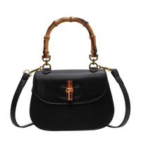 Thumbnail for Handheld bamboo bag women's shoulder bag retro saddle bag