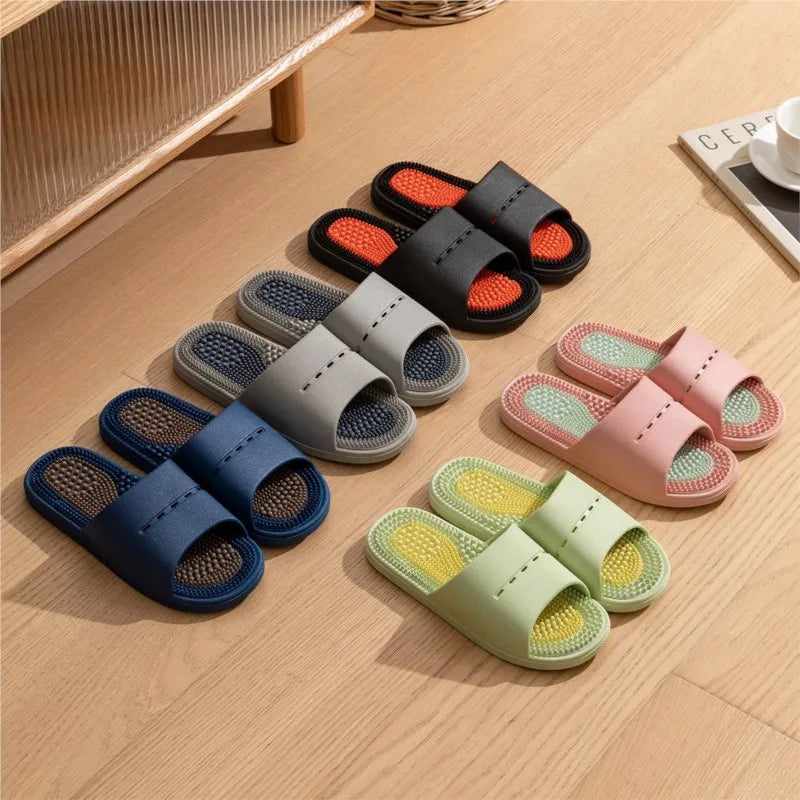 Personalized massage slippers indoor home men's summer bath non-slip deodorant slippers for women's home