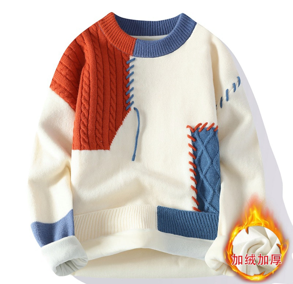 Switching contrasting sweater men's autumn - Update Avenue