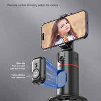 Thumbnail for P02 Auto Face Tracking Stand 360 Rotation Phone Holder Desktop Tracking Gimbal Stabilizer Tripod for Live Vlogging Video