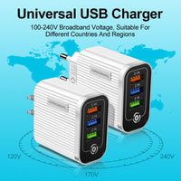 Thumbnail for 3USB-2.1A Multi Port Mobile Phone Charger Smart Travel Charging Head