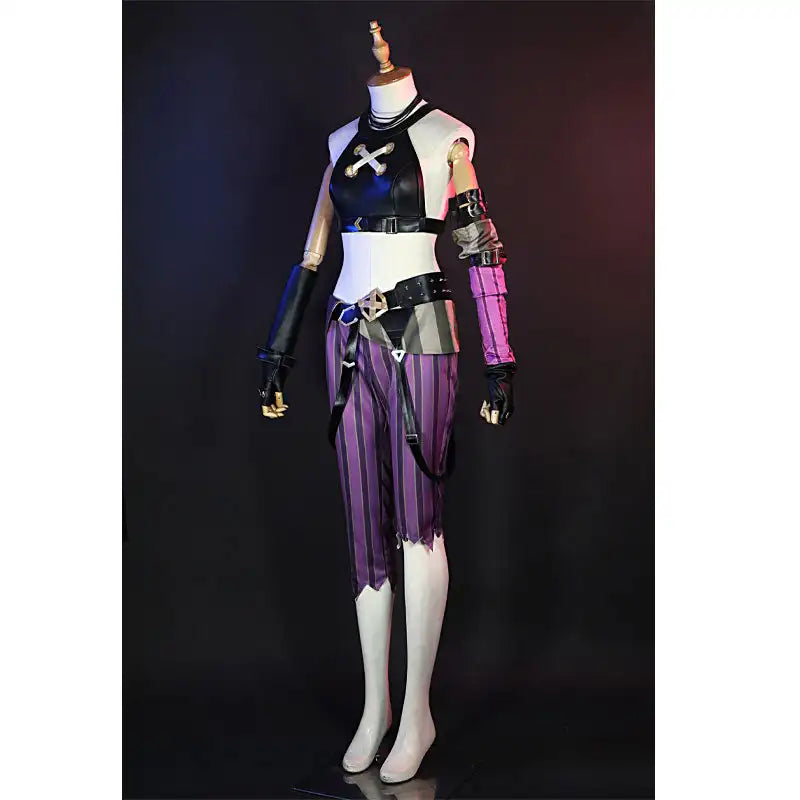 Game LOL Arcane Jinx Fullset Cosplay Costumes Halloween Carnival Clothes Sets