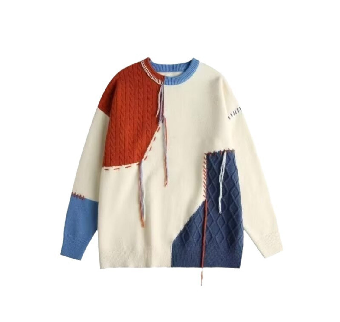 Switching contrasting sweater men's autumn - Update Avenue