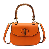 Thumbnail for Handheld bamboo bag women's shoulder bag retro saddle bag