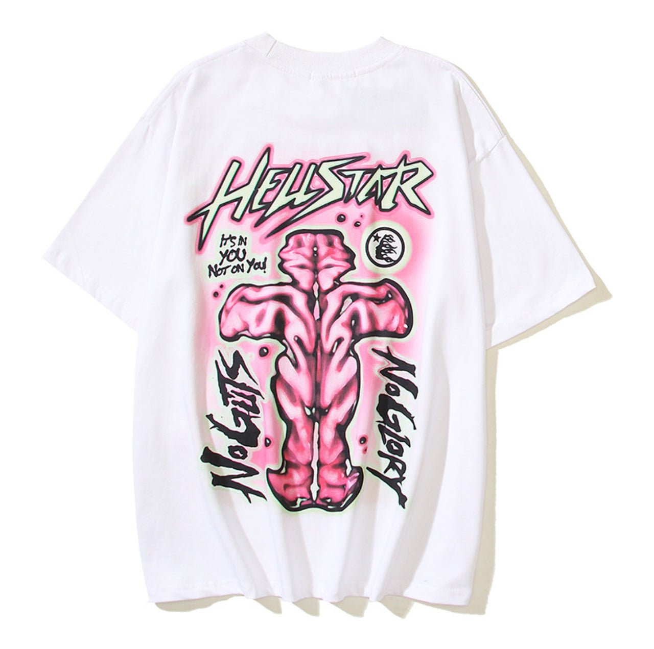 24SS US -style new tide  -sleeved Tshirt letter graffiti printed loose the same semi -sleeve tide - Update Avenue