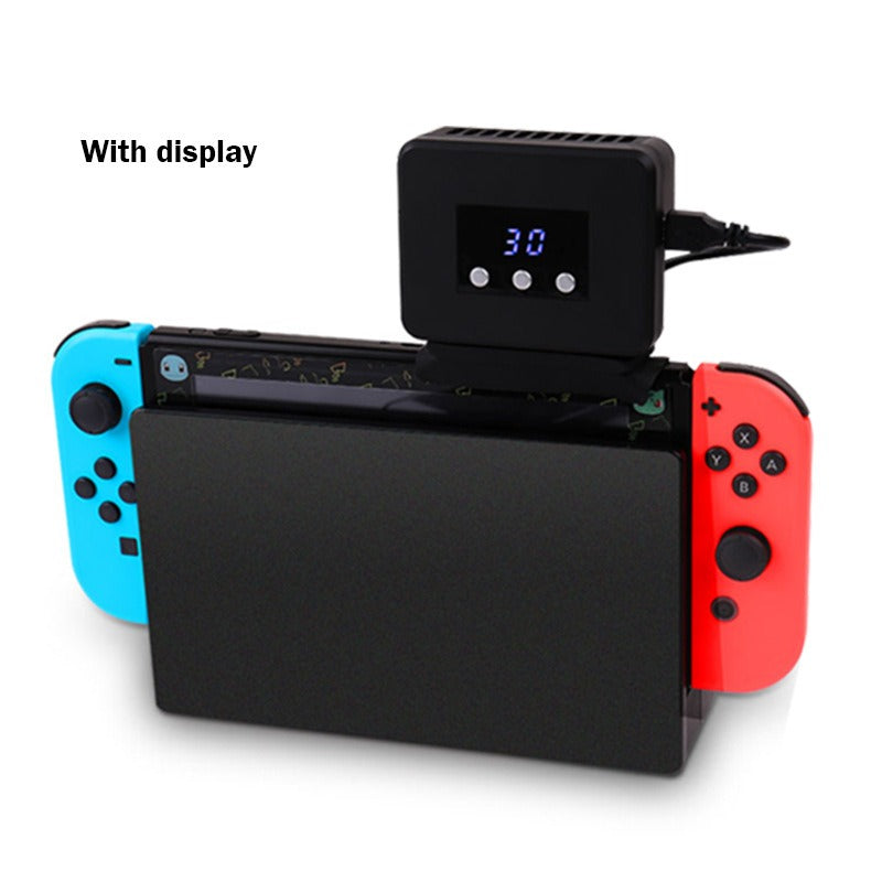 Suitable for switch host heatsink switch game console base with temperature display and cooling fan