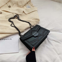 Thumbnail for Fashionable and minimalist crossbody bag, rivet single shoulder chain small square bag