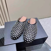 Thumbnail for Rhinestone rivet toe cap sandals for women, European and American fashion, women's outer wear shoes