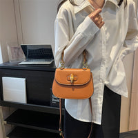 Thumbnail for Handheld bamboo bag women's shoulder bag retro saddle bag