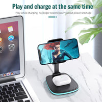 Thumbnail for Multi functional wireless charging desktop magnetic bracket suitable for folding wireless chargers for Apple and Huawei phones