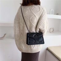 Thumbnail for Fashionable and minimalist crossbody bag, rivet single shoulder chain small square bag