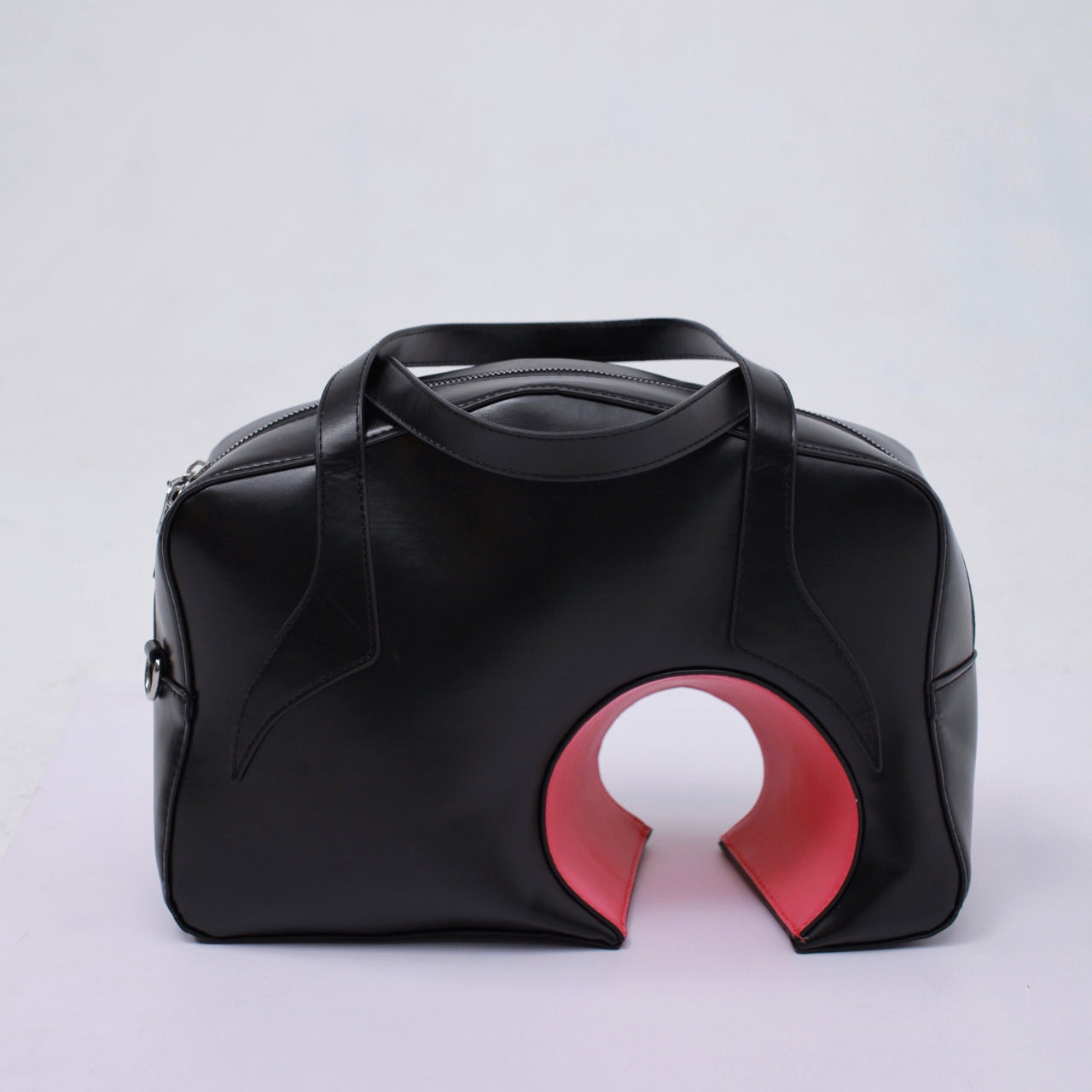 Small and niche personality PU round table digging geometric bag for men and women hand-held single shoulder crossbody bag