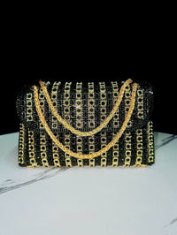 Thumbnail for Evening gown socialite diamond handbag with diamond inlaid chain cheongsam bag crossbody