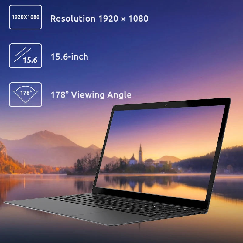 BMAX X15 15.6 Inch laptop Intel 4120 CPU Quad Core windows10 Notebook 1920*1080 8GB RAM 128GB 256GB SSD Dual Wifi GameLaptops