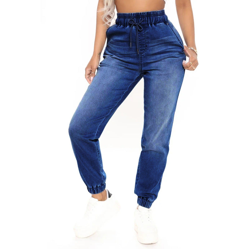 Xintang denim new trousers European and American small pants long casual temperament thin tiktok jeans women