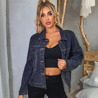 Thumbnail for B-20056 European and American hot selling hot women's retro casual sports wash ins jacket denim jacket women's autumn and winter