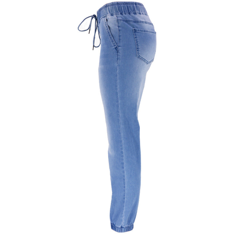 Xintang denim new trousers European and American small pants long casual temperament thin tiktok jeans women