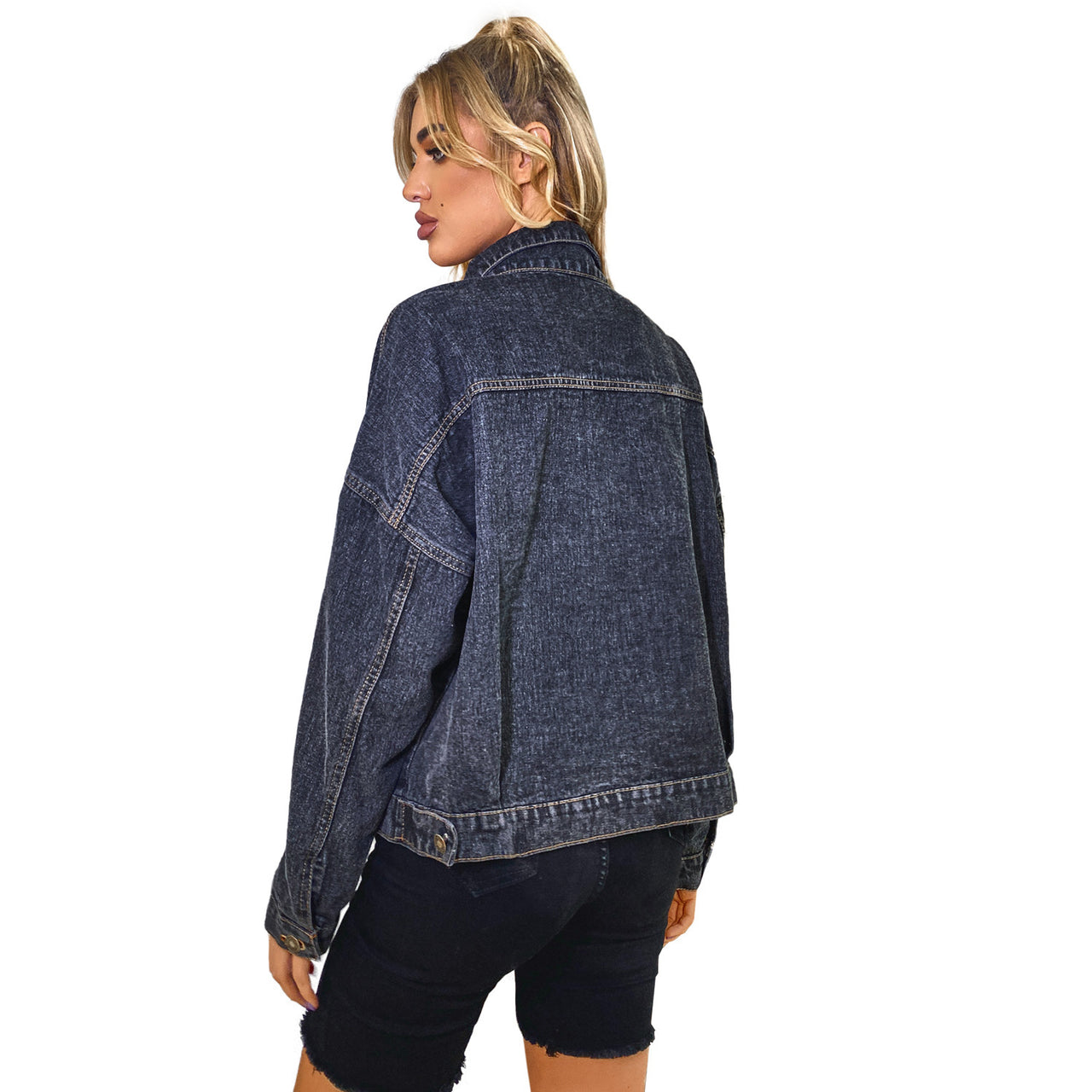 B-20056 European and American hot selling hot women's retro casual sports wash ins jacket denim jacket women's autumn and winter