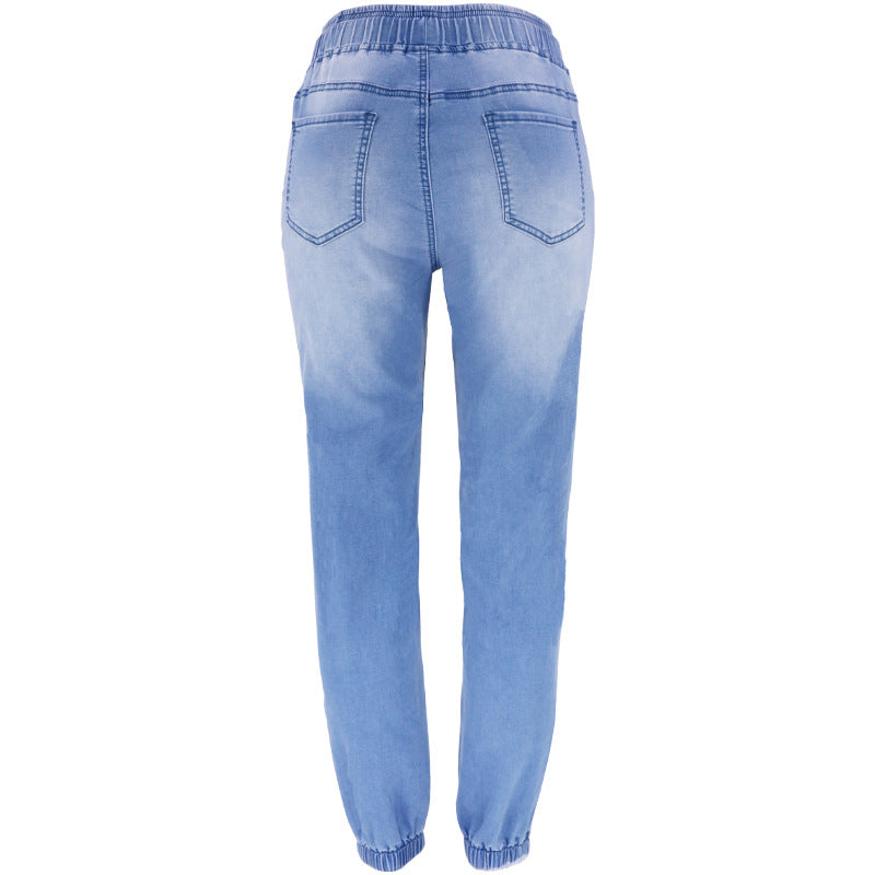 Xintang denim new trousers European and American small pants long casual temperament thin tiktok jeans women