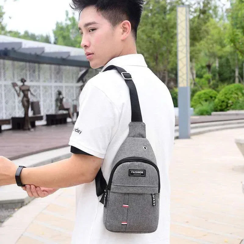 2023 New Chest Bag Messenger Pack Men Simple Nylon Fashion Waterproof One Shoulder Crossbody Bag - Update Avenue