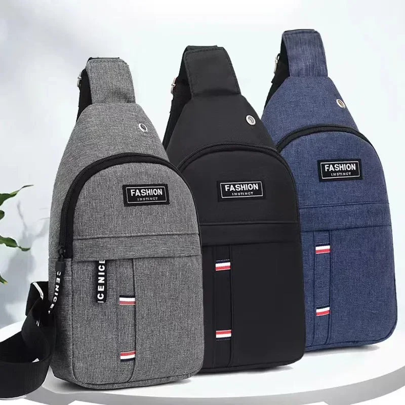 2023 New Chest Bag Messenger Pack Men Simple Nylon Fashion Waterproof One Shoulder Crossbody Bag - Update Avenue