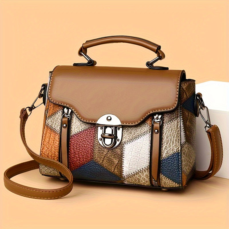 Chic Diamond Quilted Crossbody Bag for Women - Vintage Style, Anti-Theft Flap with Adjustable Strap, Large Capacity